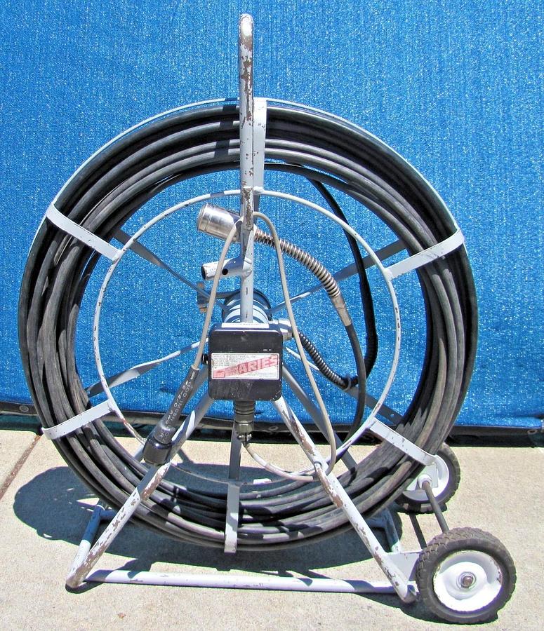 Used Aries Saturn III PR2000 Sewer Camera Snake Reel 180 ft Pipe Inspection Untested