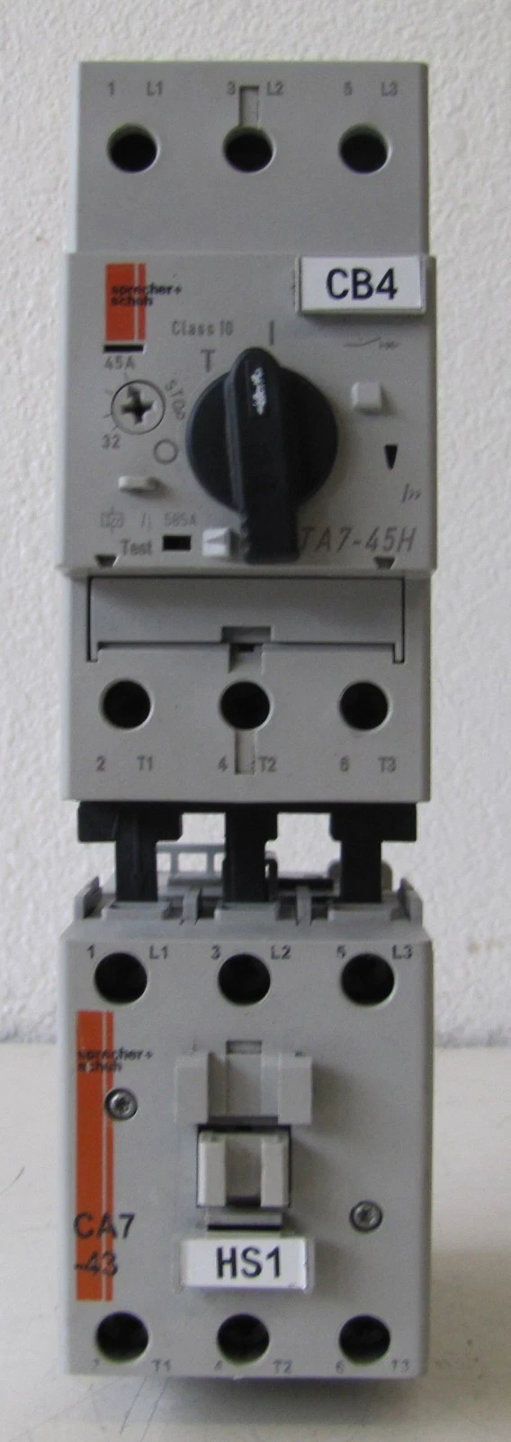 Used Sprecher+Schuh CA7-43-00 85A Contactor 110V Coil KTA7-45H-45A Manual Breaker 3P