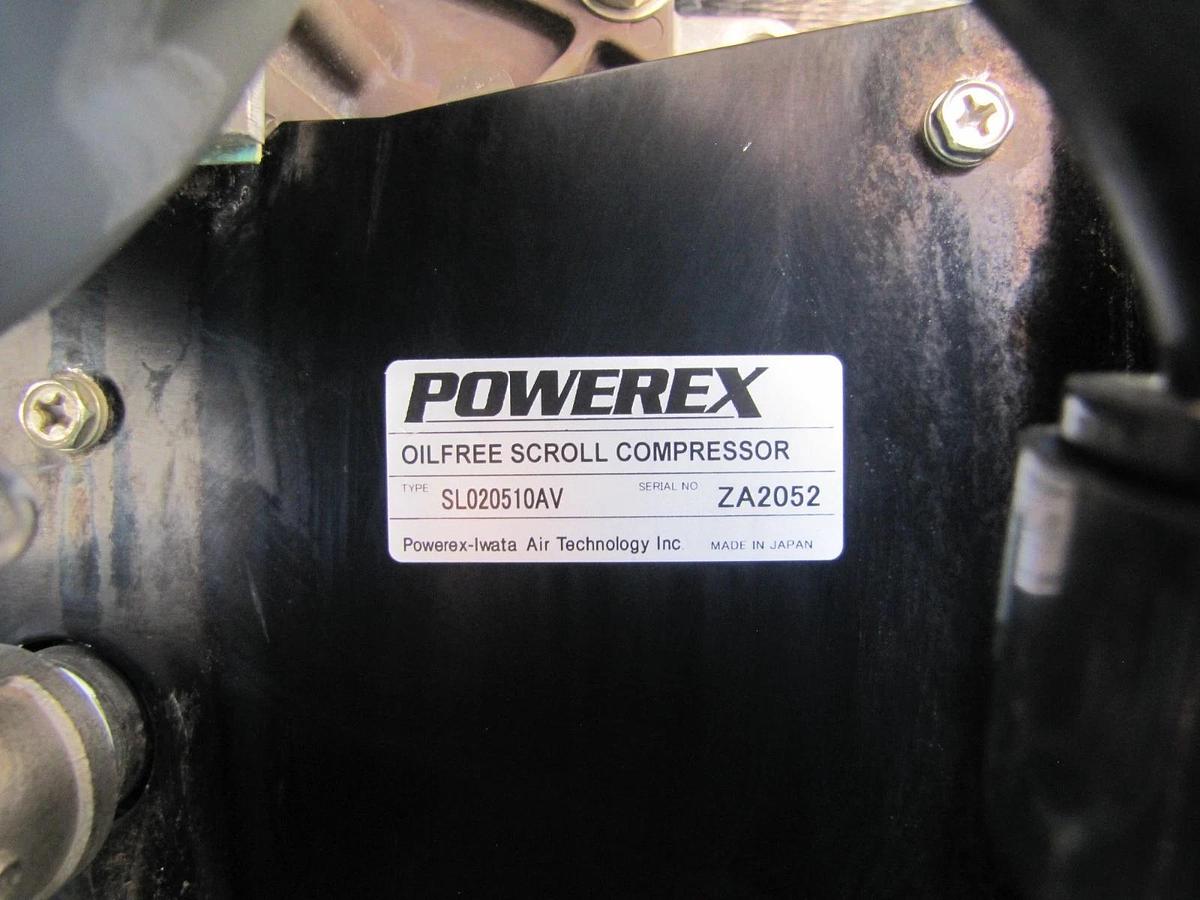 Used Powerex WhisperAIR Oil Less Dual 7.5 HP Scroll Compressor 200 Gallon Tank AS IS