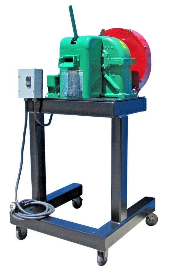 Used Sweed Metal Scrap Banding Wire Recycling Chopper with Wheeled Stand 460V 3PH