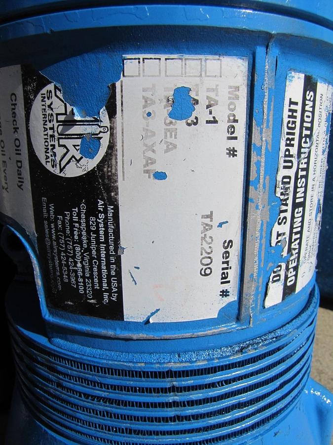 Used Twin Air TA-3 Rotary Vane Air Compressor 2HP 115V Two 50ft Hoses & Manifold #2