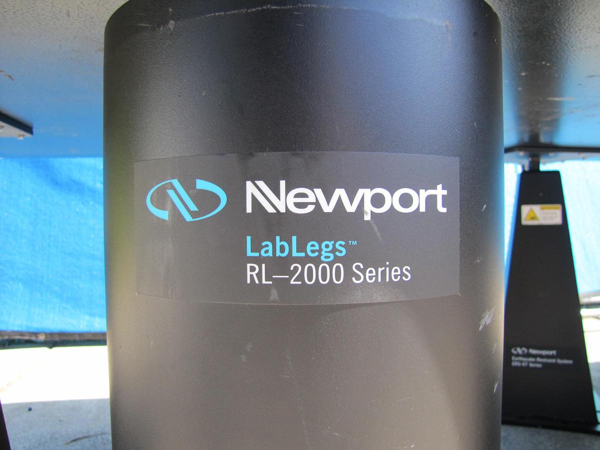 Used Newport RS 4000 10' x 4' Optical Breadboard Sealed Hole Table Top RL-2000 Legs