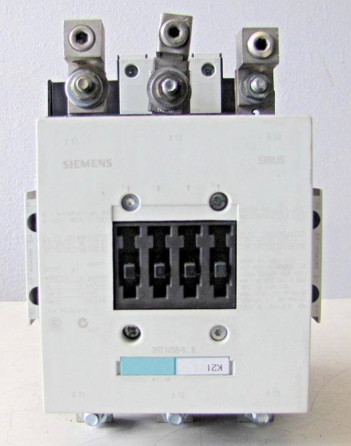 Used Siemens Sirius 185 Amp Contactor 3RT1055-6 185A 1000V 3 Phase 115V Coil 3 Pole
