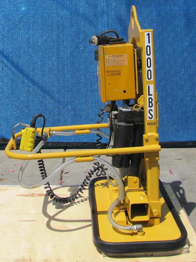 Used Anver 1000 lbs  Electric Powered Vacuum Pad Lifter Lift ET100S-FP 90° Tilting #2