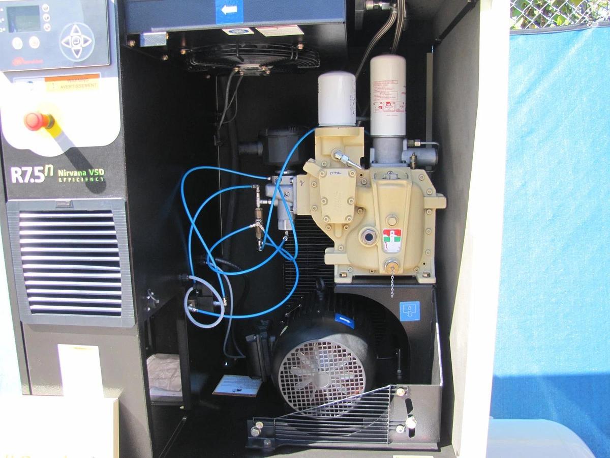 Used Ingersoll Rand R7.5 Nirvana VSD 10HP Rotary Screw Air Compressor 80 Gallon Tank