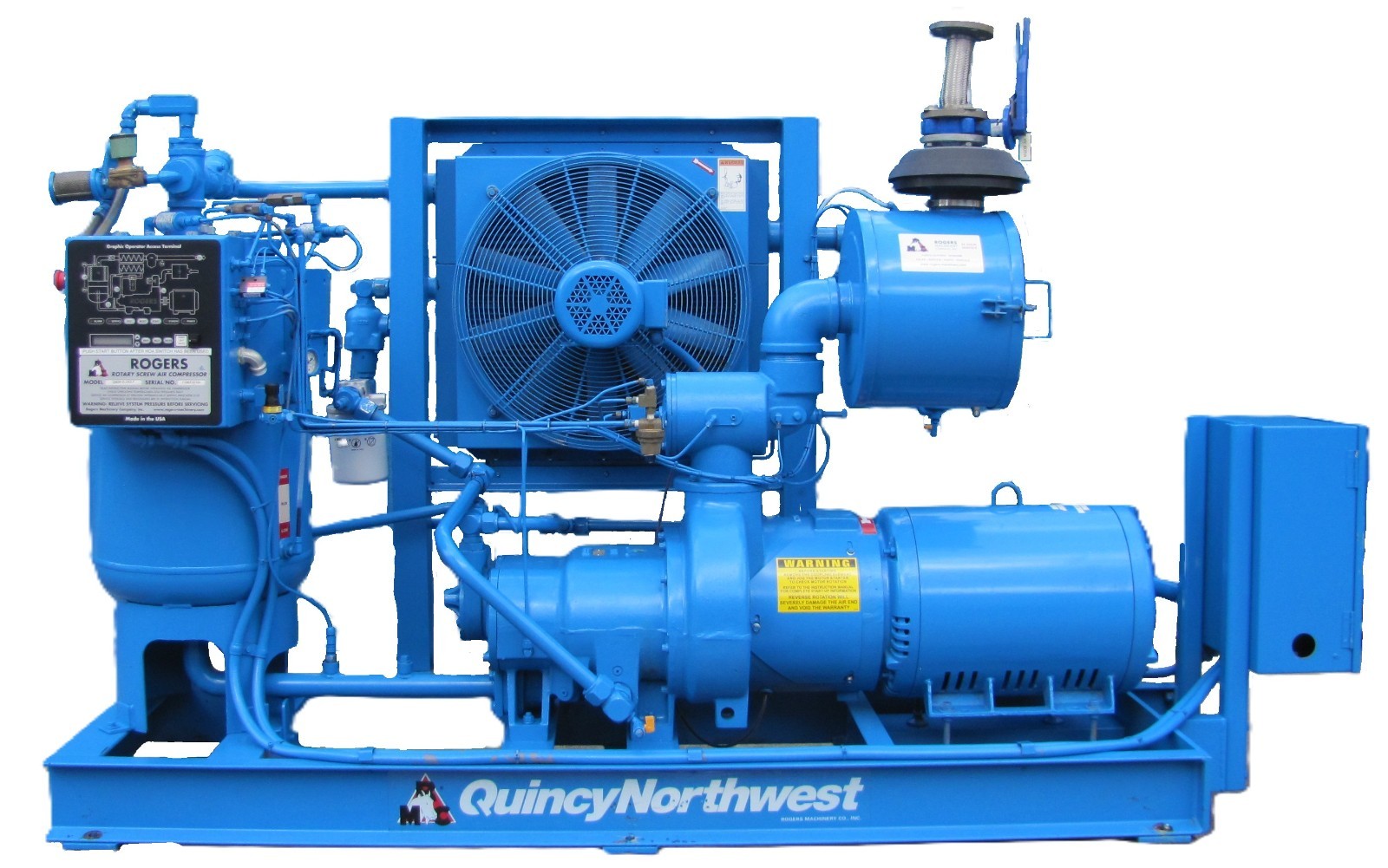 Used Quincy QNW G-242-F 50 HP Rotary Screw Air Compressor 460V 3 Phase