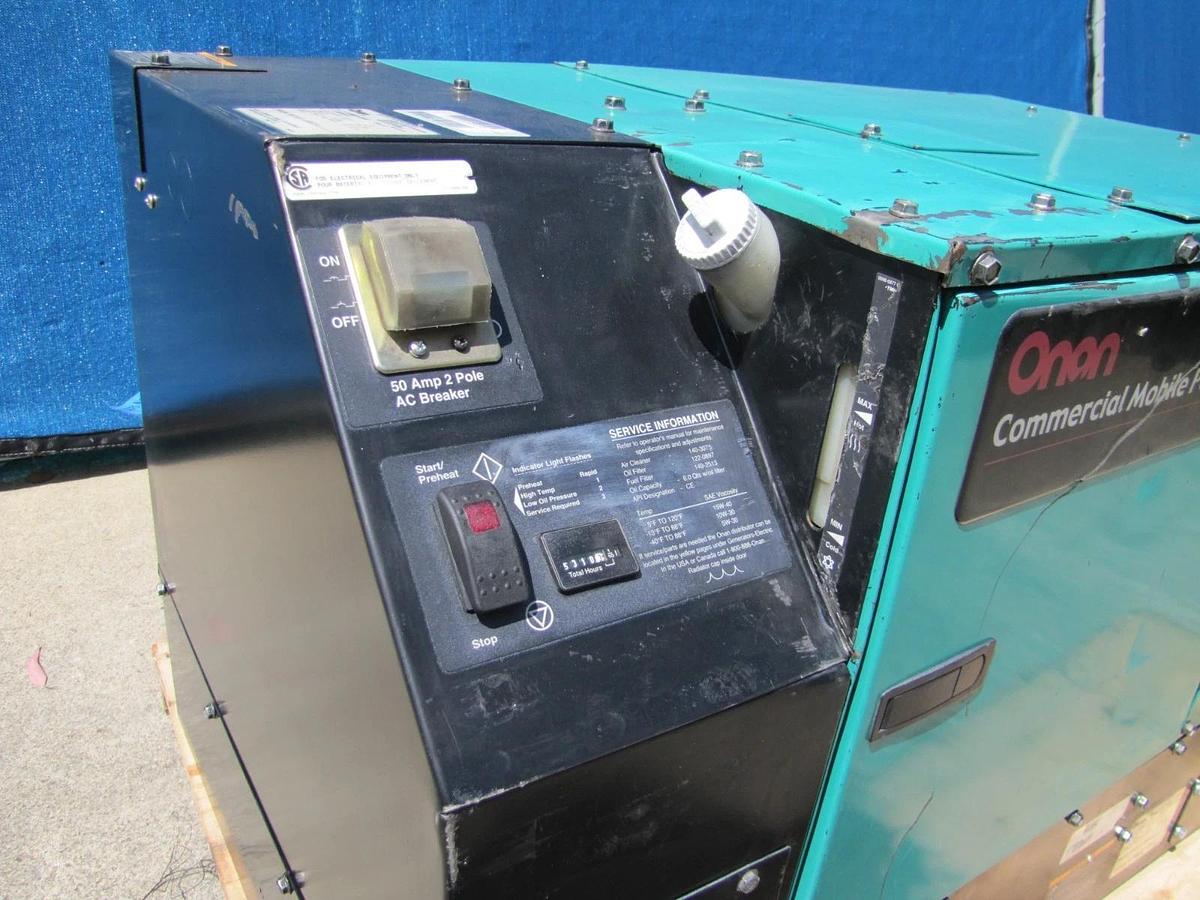 Used Onan 12KW Commercial Mobile RV Diesel Generator Kubota D1703 120/240V Output