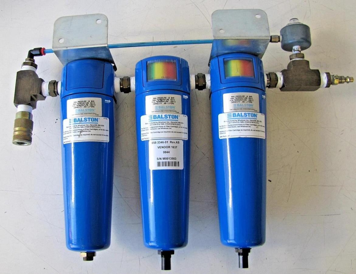 Used Balston 858 In-Line Compressed Air Filter Assembly 16 Bar 0.80 L Quick Connect