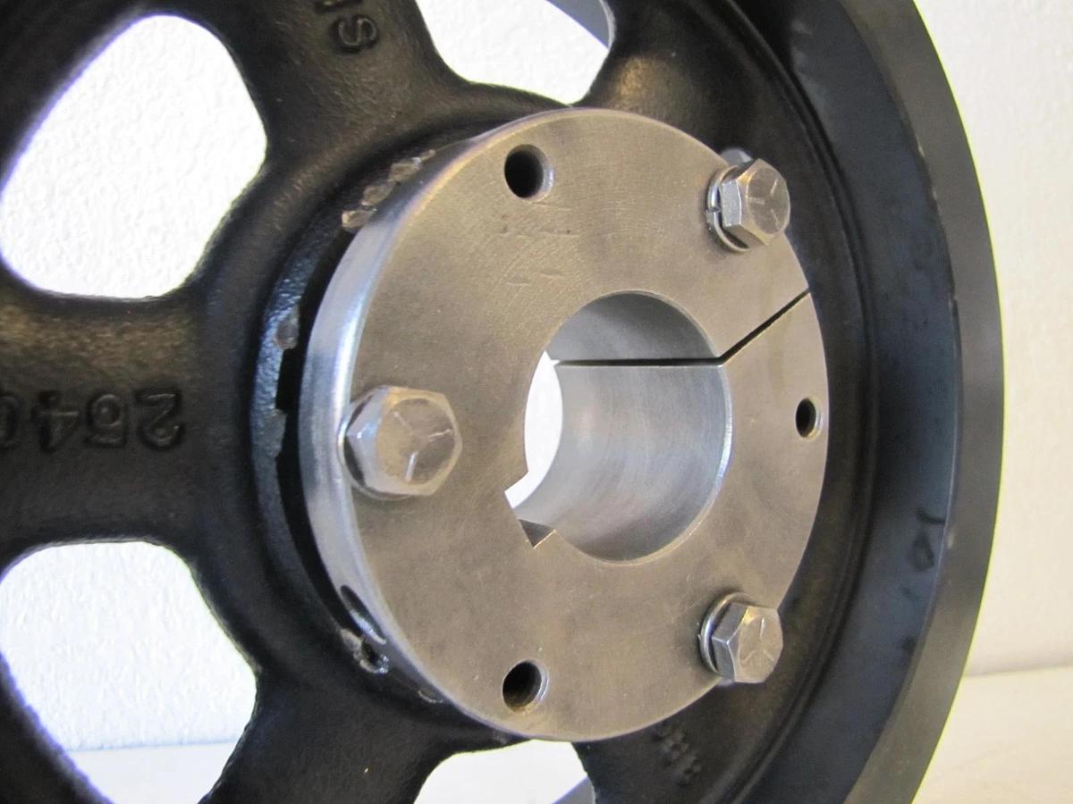 Used SK 3B94 3 Groove V-Belt Pulley 9.75" OD with Bushing 1-5/8" Keyed Bore