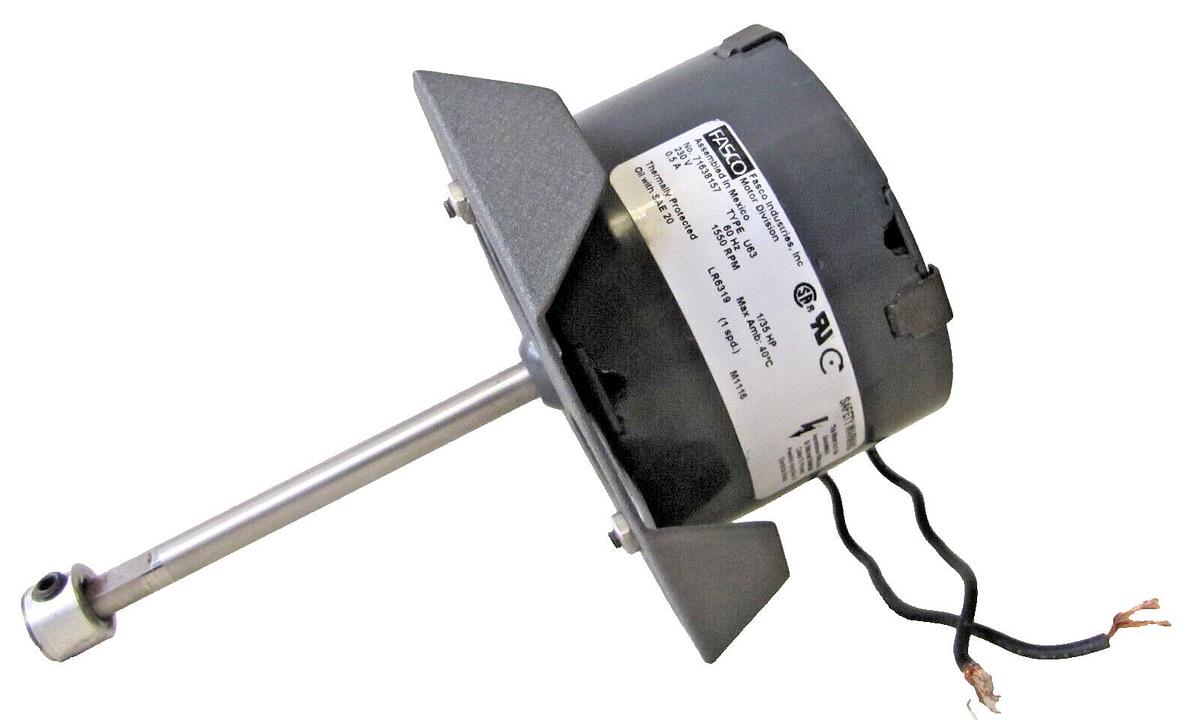 Used Fasco Industries 1/35 HP Electric Motor 230V .5A 1550 RPM 1/3" Diameter Shaft