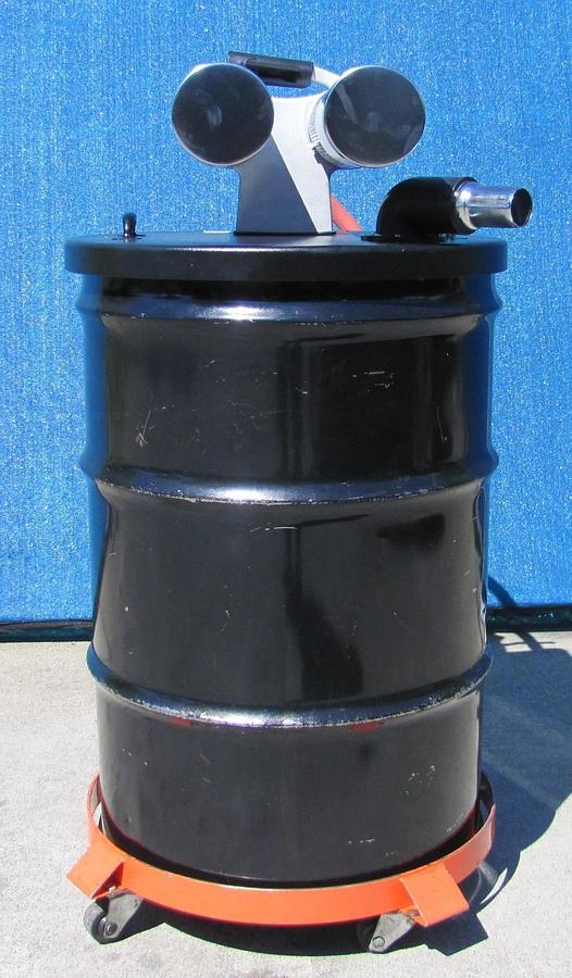 Used Guard Air Portable Air Powered Vacuum Cleaner 55 Gallon Drum w/ Air Hose