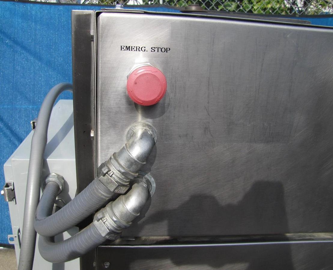 Used Commercial Stainless Steel Heat Shrink Tunnel 350°F Adjustable Speed Conveyor