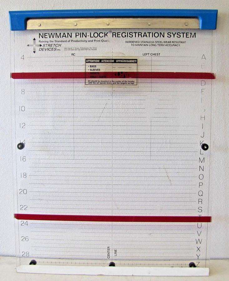 Used Newman Pin-lock Registration Textile Printing Application System