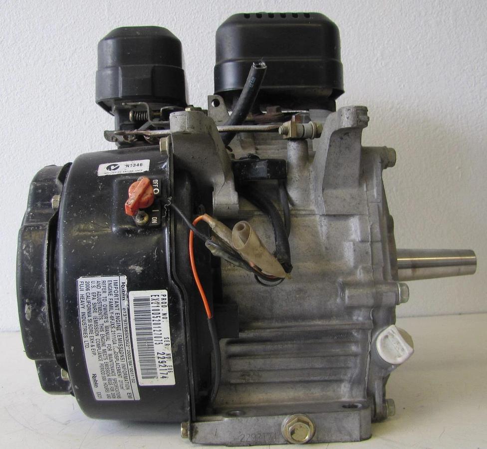 Used Subaru Robin OHC EX21 Gas Engine 7 HP Horizontal Shaft 211cc Industrial Motor