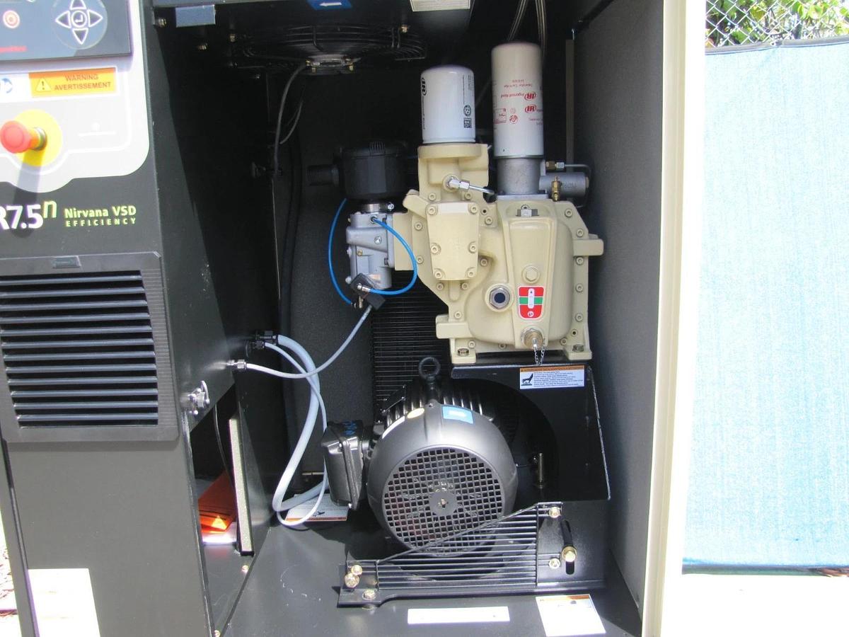 Used Ingersoll Rand R7.5 Nirvana VSD 10HP Rotary Screw Air Compressor 80 Gallon Tank