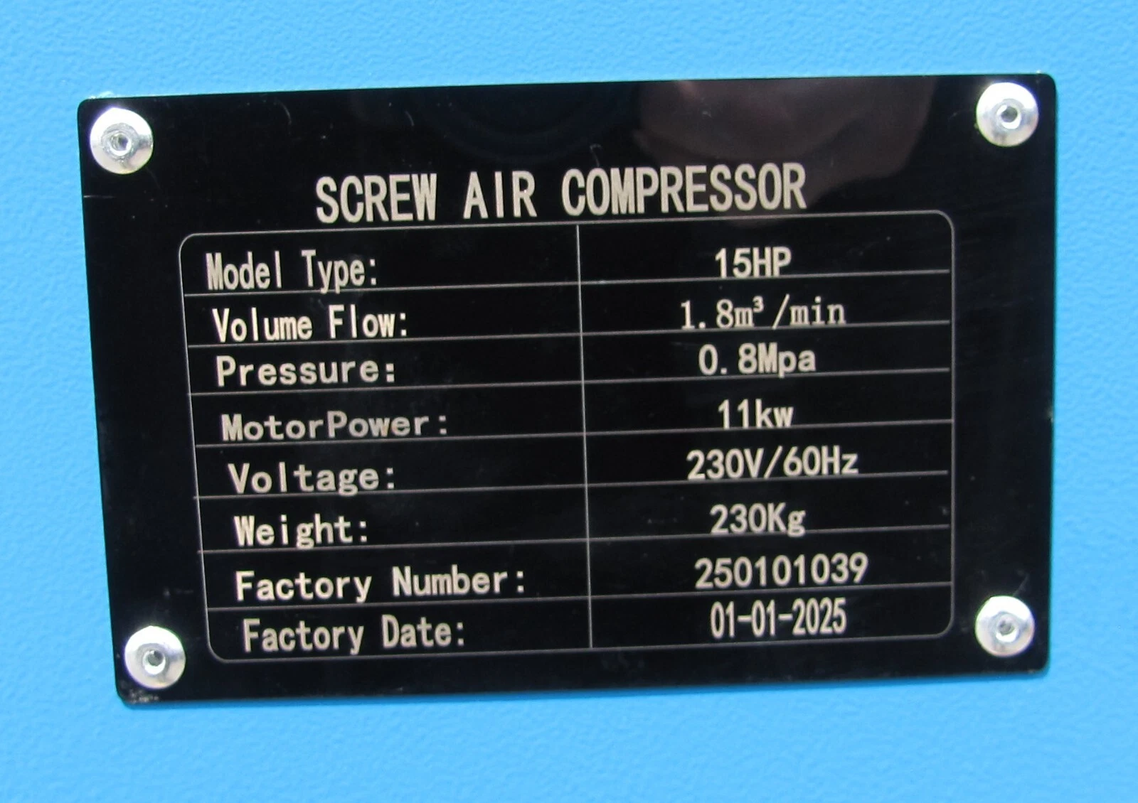 Used 2026 Maximus 20 HP 81 CFM Direct Drive Rotary Screw Air Compressor 460V 3 Phase