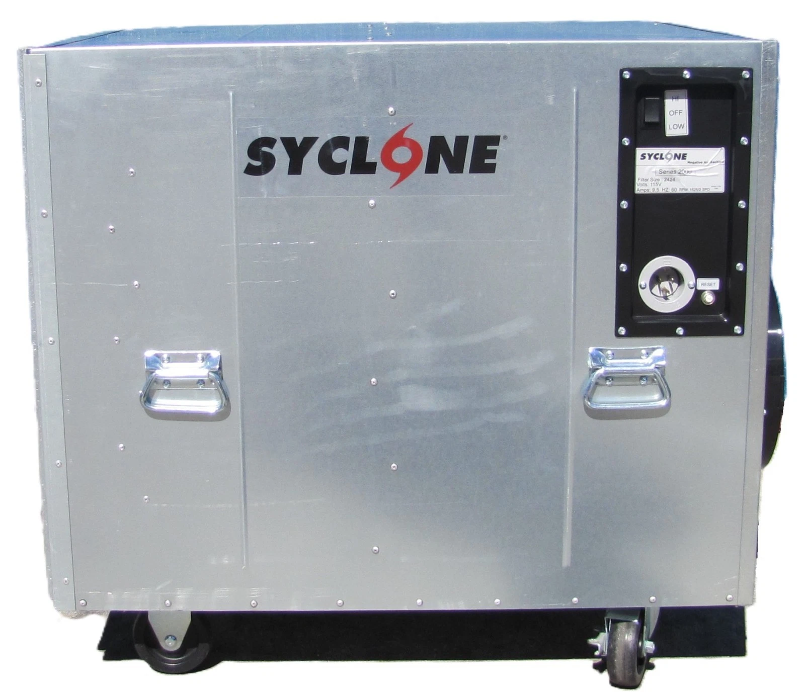 Used Syclone Negative Air Scrubber HEPA Filter 2000 CFM 115V 2 Speed Duct Port 29261
