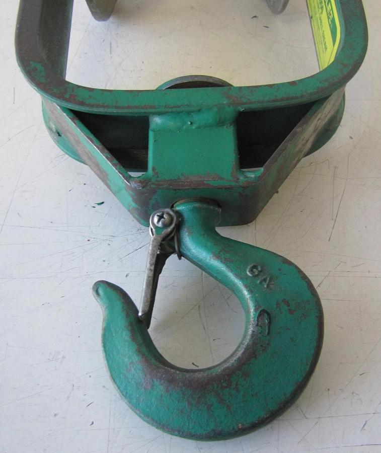 Used Greenlee 650 6" Hook Type Cable Sheave Pulley for Cable Puller #2