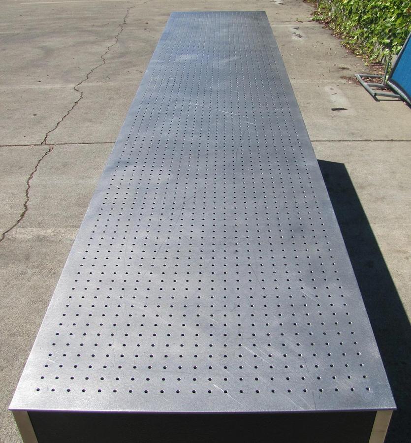 Used Newport NRC 10' x 2' Optical Breadboard Sealed Hole Table Top with Legs