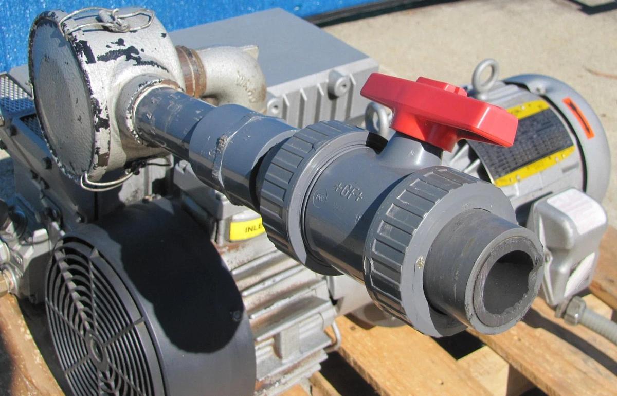 Used Busch R5 Oil Lubricated Rotary Vane Vacuum Pump 41 CFM 3HP Baldor Motor #3