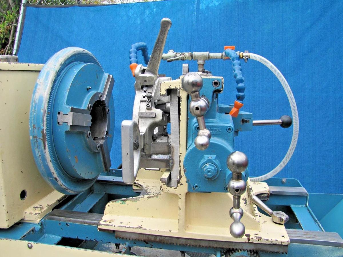 Used Oster 784 Pipe & Bolt Threader 1/2"-4" 3HP 230V 3 Phase Oil Pump 6 Die Heads