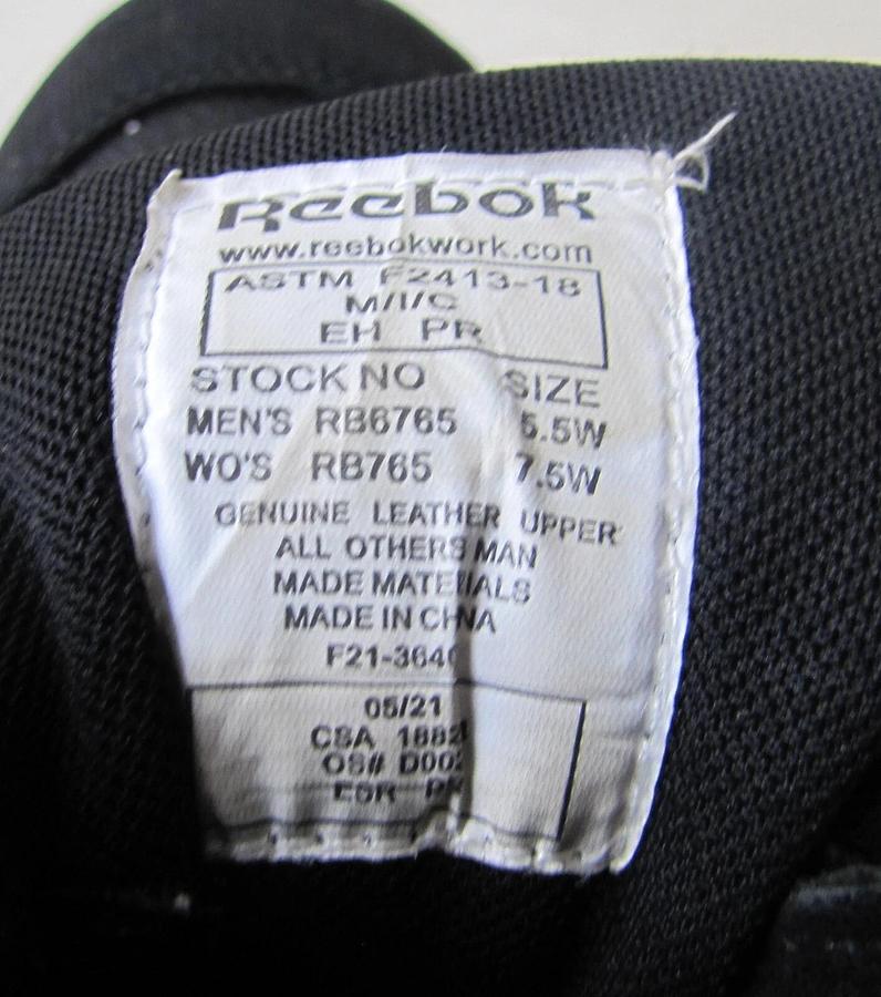 Used Reebok Steel Toe Waterproof Work Boots Size 5.5 Men 7.5 Woman USA