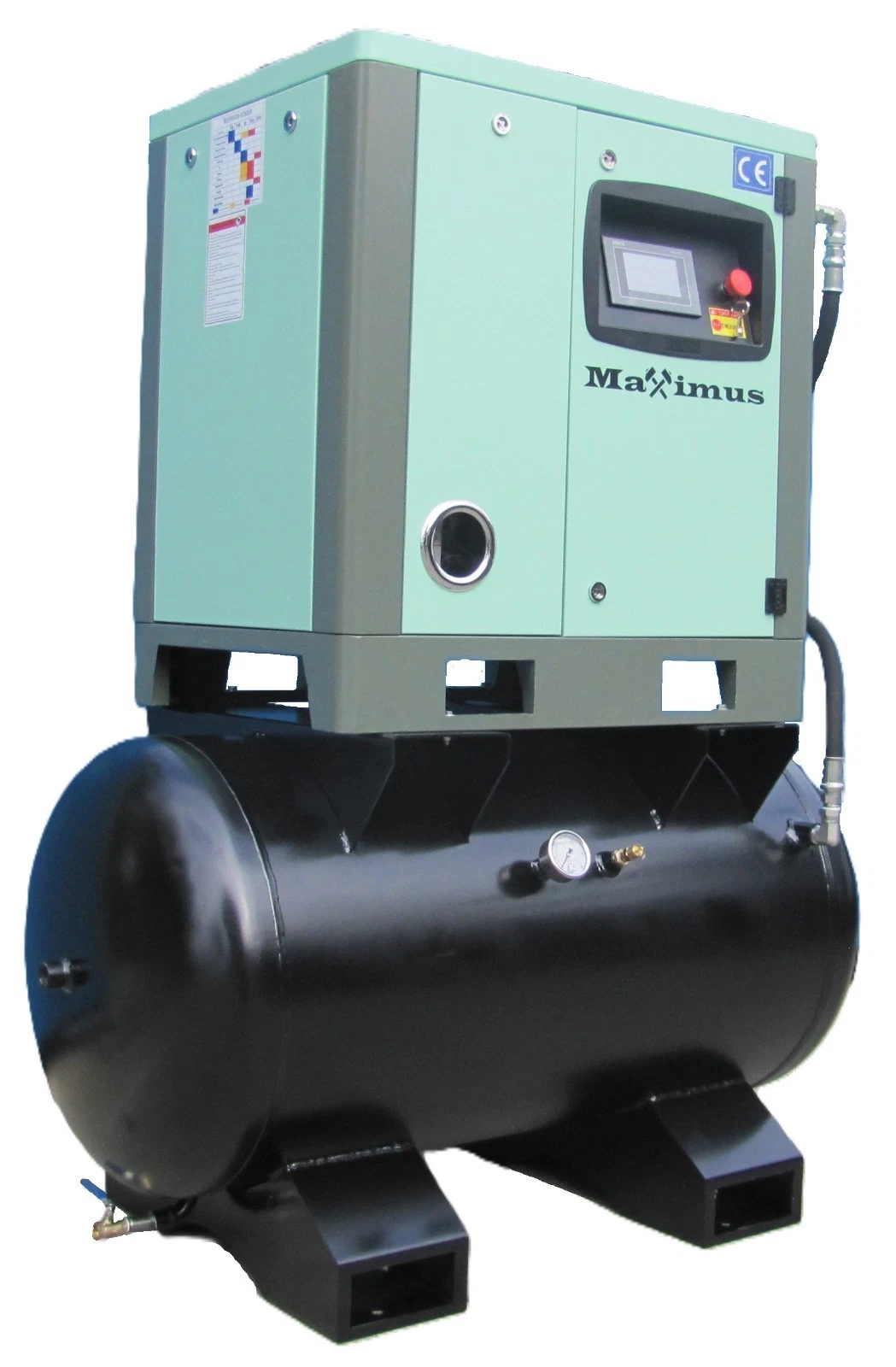 Used 2026 Maximus 10 HP Rotary Screw Air Compressor VFD 230V Single Phase 80 G TanK