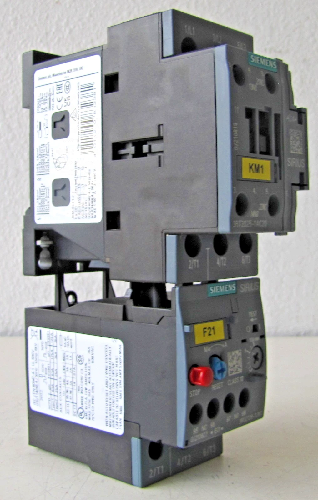 Used Siemens 3RT2025-1AC20 35A Motor Starter 24V Coil Overload 3PH 5HP 230V 10HP 460V