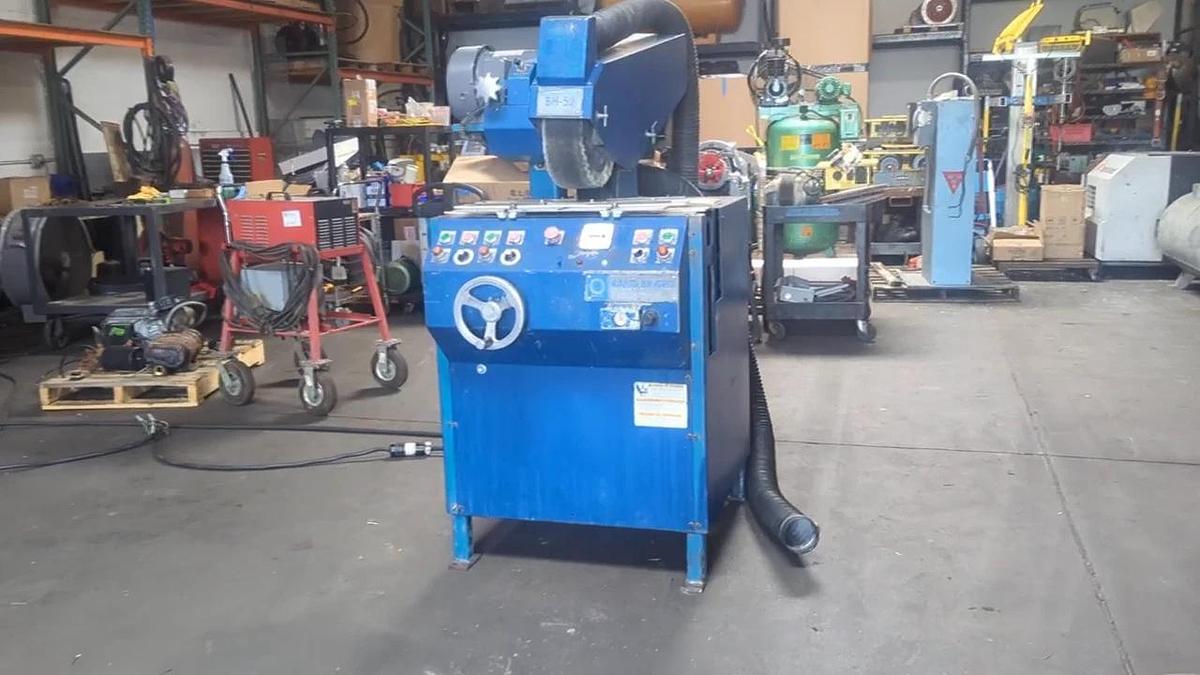 Used Rand Bright BH-50 5HP Tube Sander Polisher 12" Polishing Wheel 230V 3PH