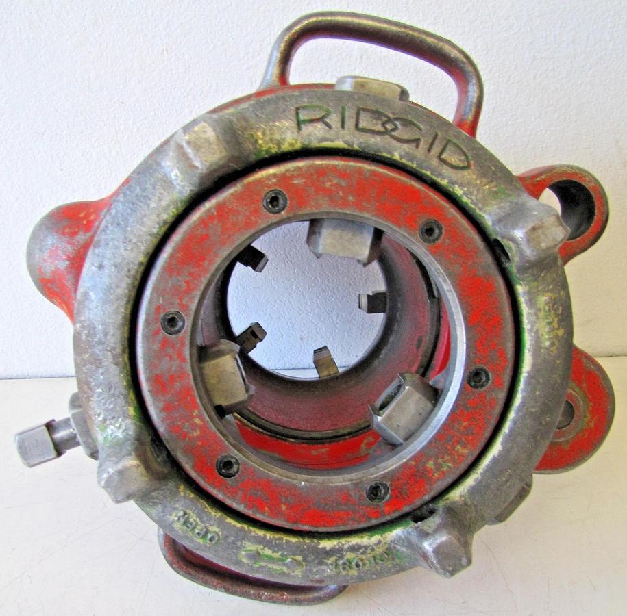 Used Ridgid 141 Receding Geared Pipe Threader 2-1/2" to 4" Jam Proof w/ Extras