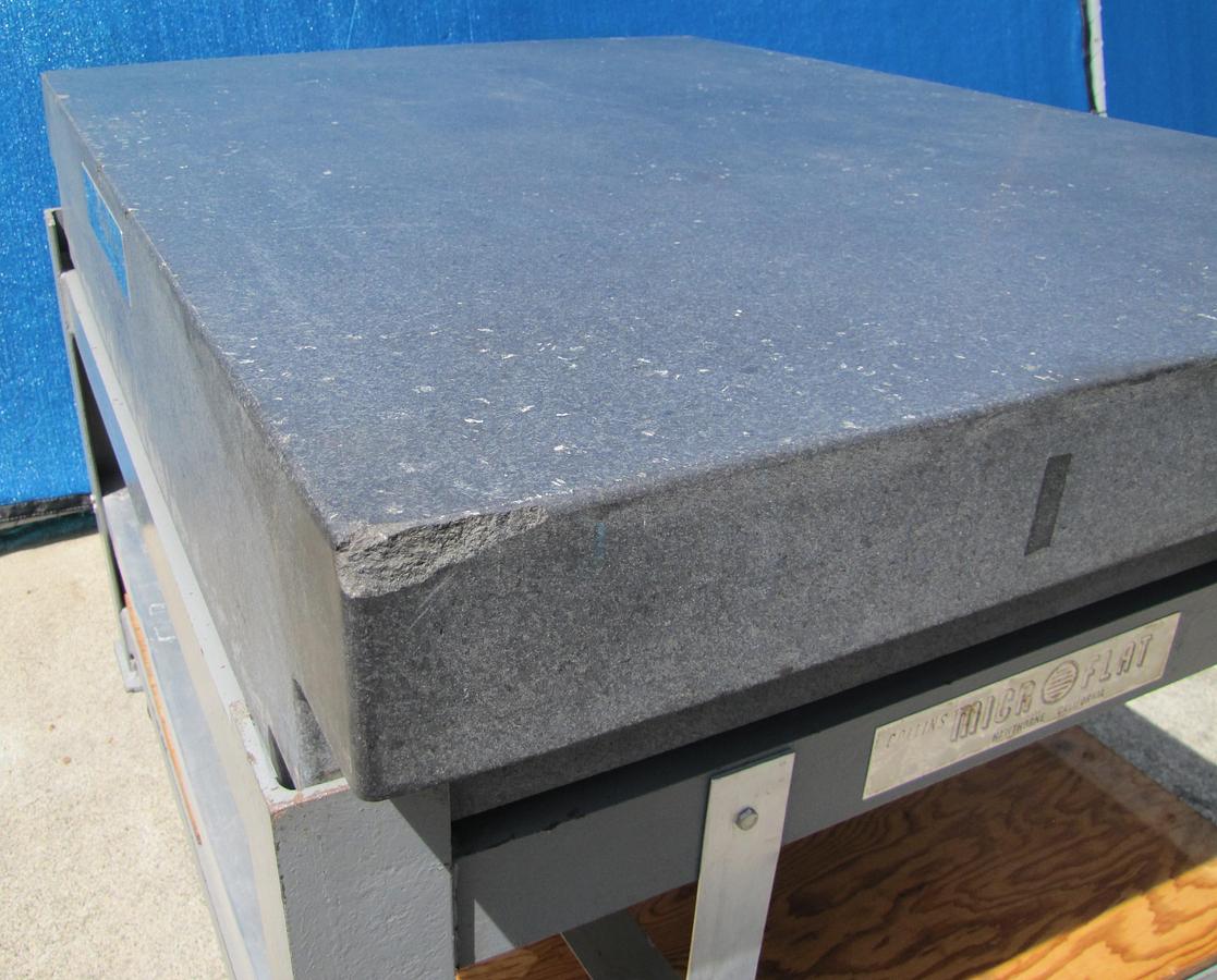 Used Collins Microflat Granite Table 48" x 36" Grade A Inspection Surface Plate