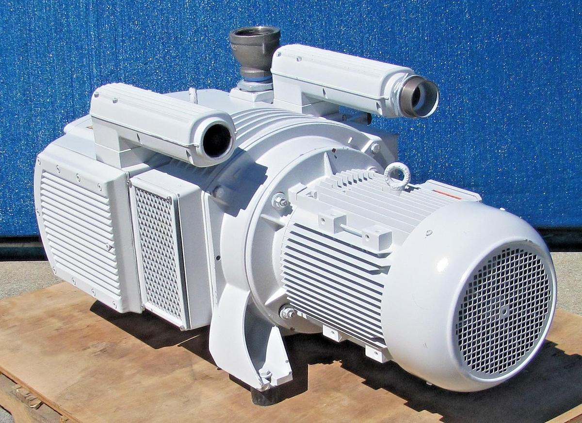 Used Schmalz EVE 250 Dry Vacuum Pump 168 CFM 6.6 KW / 8.9 HP Electric Motor 230/460V