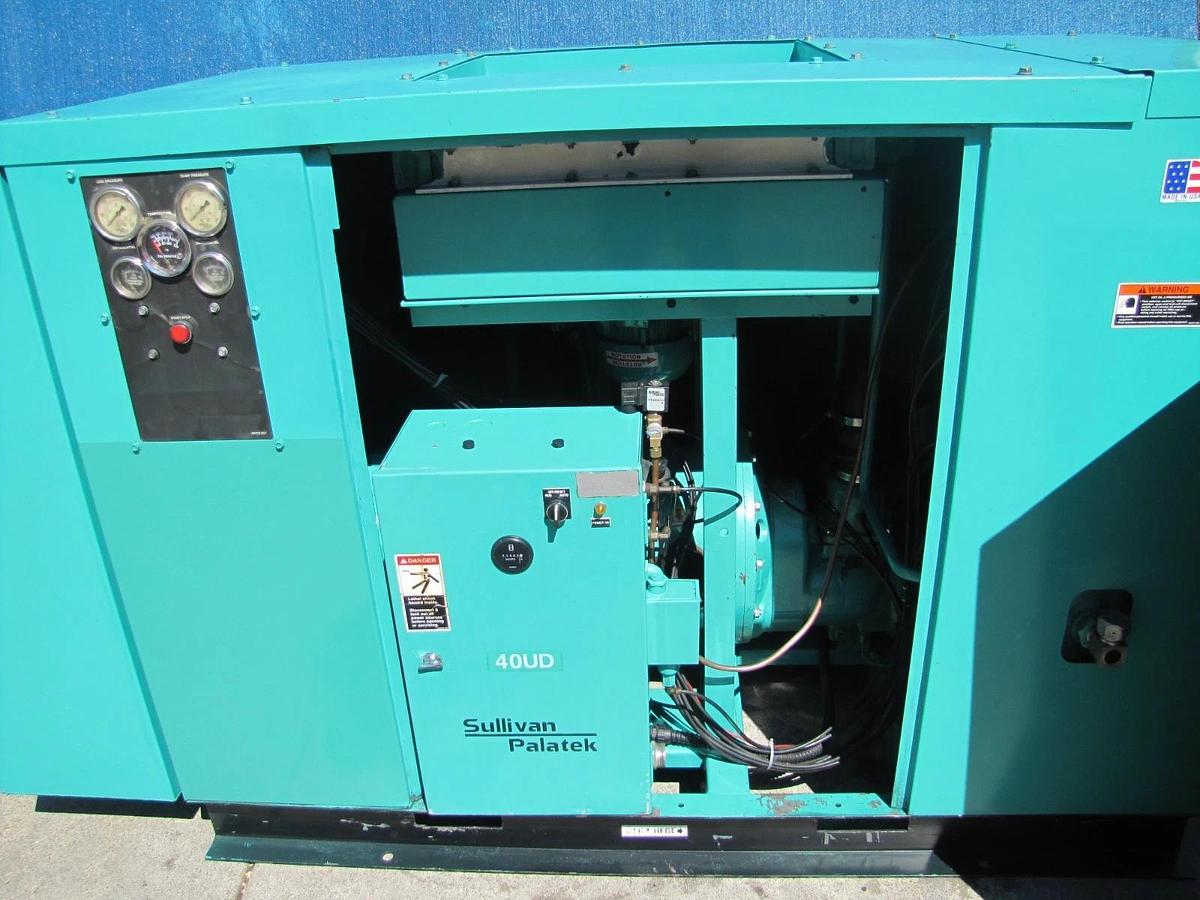 Used Sullivan Palatek 40 HP Rotary Screw Air Compressor 170 CFM 460V 3 Phase