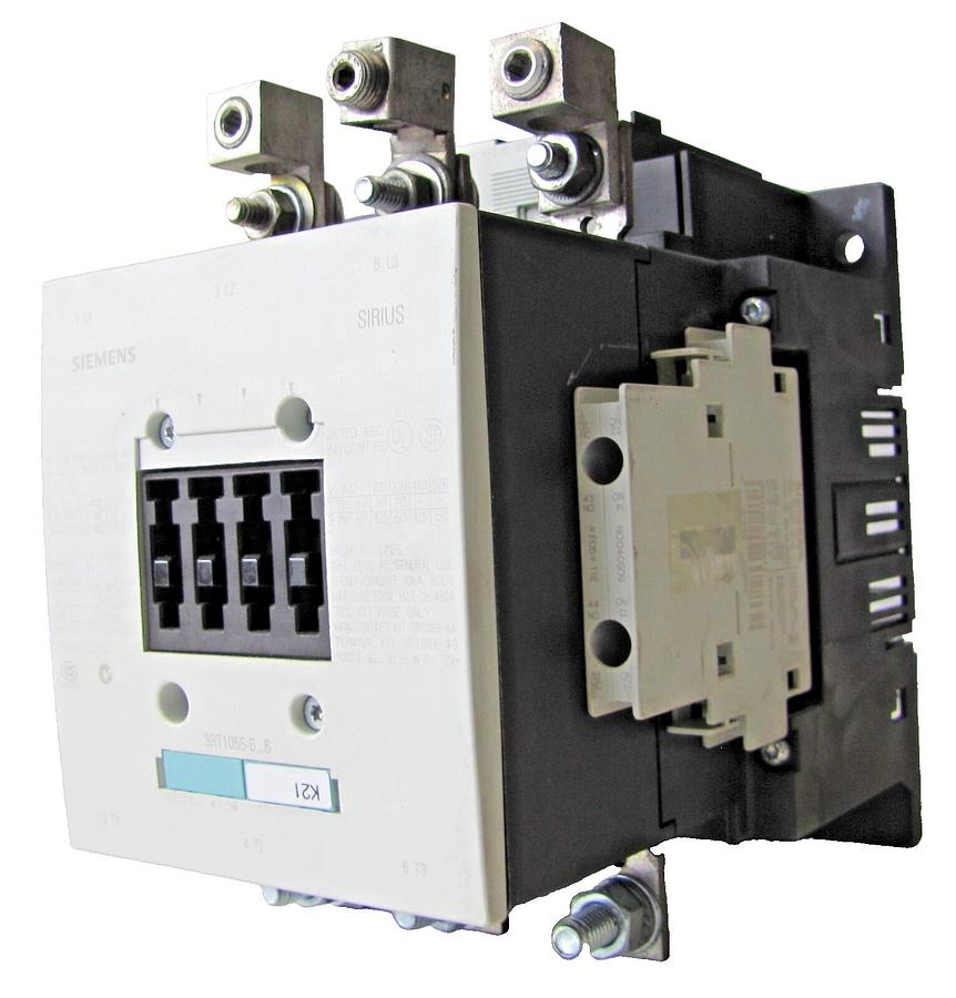 Used Siemens Sirius 185 Amp Contactor 3RT1055-6 185A 1000V 3 Phase 115V Coil 3 Pole