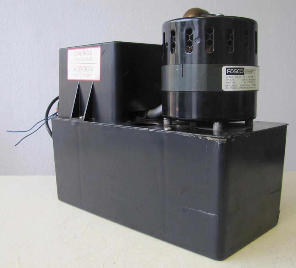 Used Beckett Condensate Pump 460V 1 Phase CU554ULHT Fasco Electric Motor  1/5 HP 60Hz