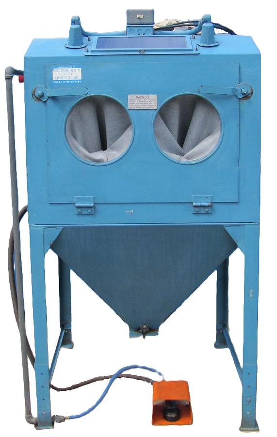 Used Process Systems Sand Blast Blasting Cabinet with Dust Bag Collector New Gloves