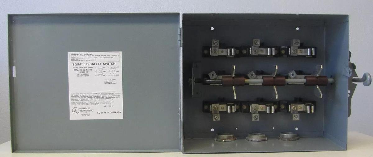 Used Square D 92333 100A Safety Disconnect Switch 100 Amp