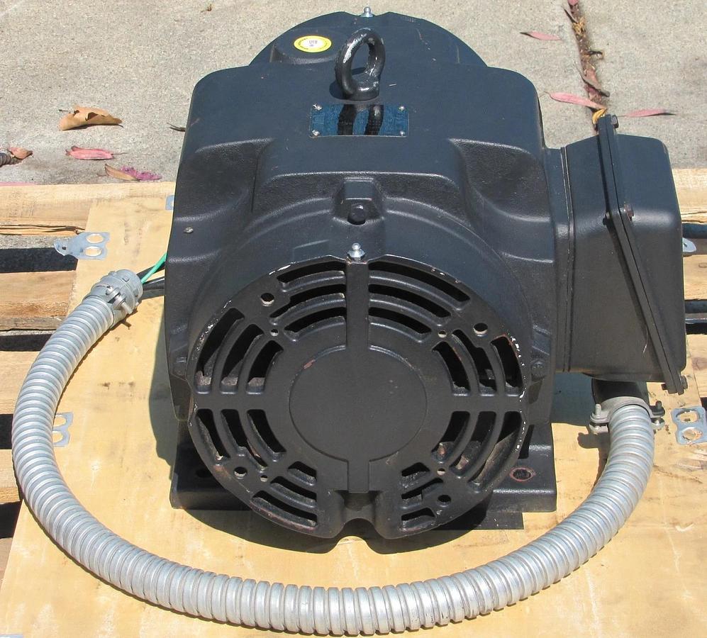 Used WEG 15 HP Electric Motor 208-230/460V 3 Phase 254T 1775 RPM 1-5/8" Shaft Dia.