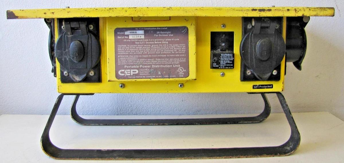 Used CEP 6506-G Spider Temporary Power Distribution Box 50A 125/250V Twist Lock #3