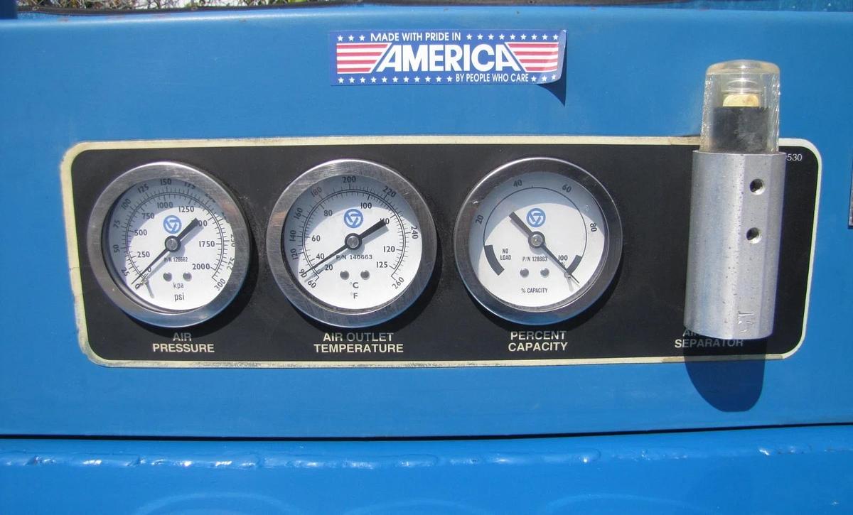Used Quincy 25HP VFD Rotary Screw Air Compressor 120 Gal Tank 230V 3PH Only 34178 Hrs