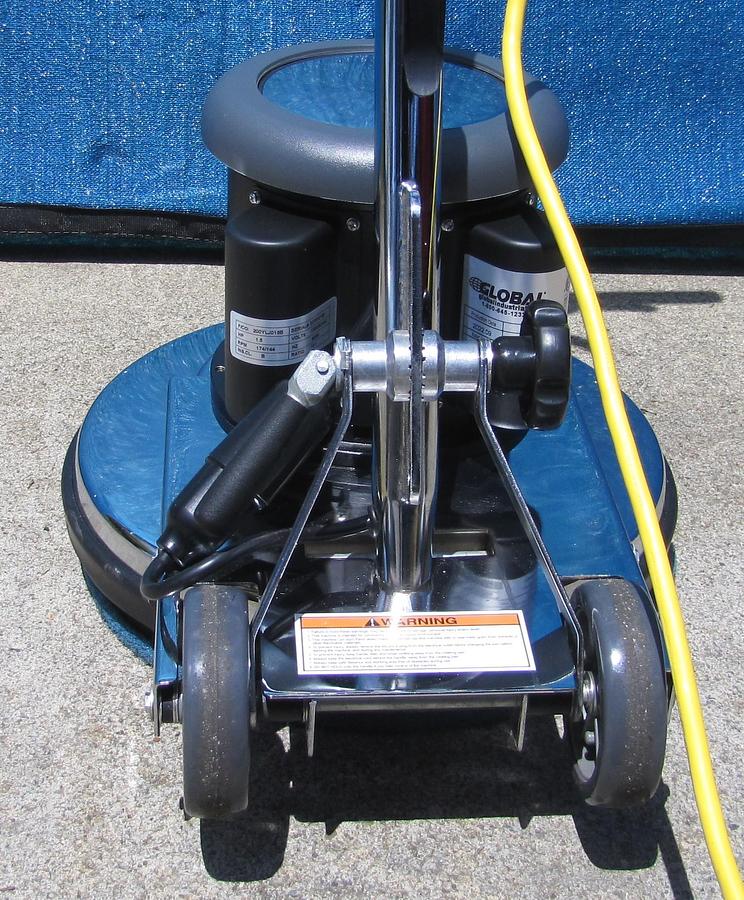 Used Global Industrial 17" Low Speed Floor Machine 1.5 HP Buffer Scrubber 73 ft cable