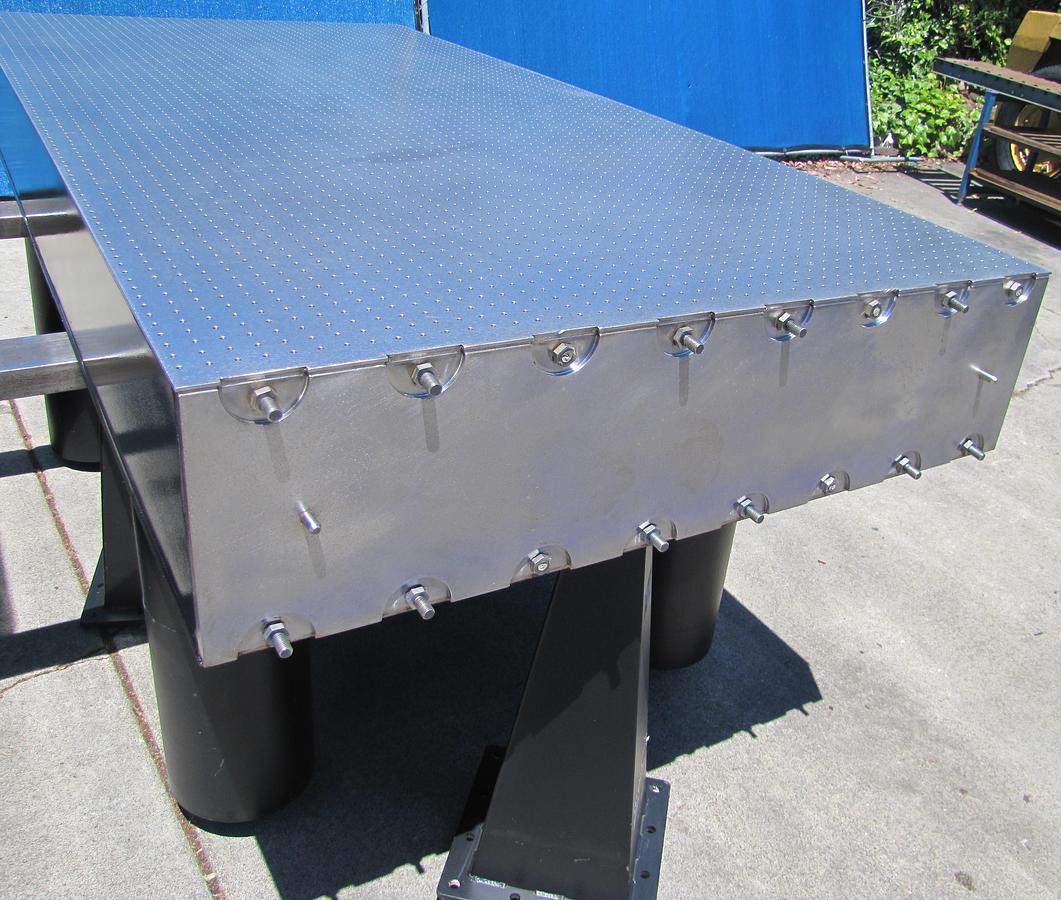 Used Newport RS 4000 8' x 4' Optical Breadboard  Sealed Hole Table Top RL-2000 Legs