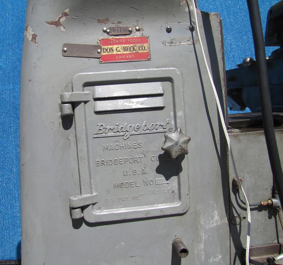 Used Bridgeport 1.5 HP J Head Vertical Mill Milling Machine Variable Speed 460V 3 Ph