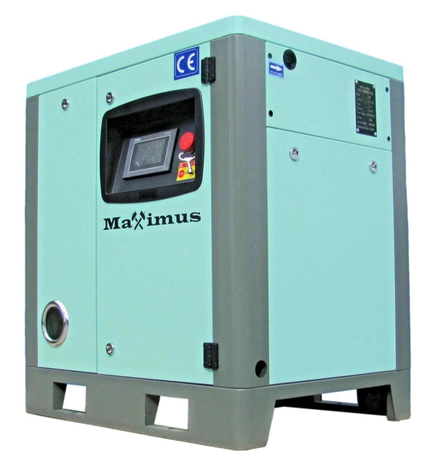 Used 2026 Maximus 10 HP Rotary Screw Air Compressor VFD 230V Single Phase