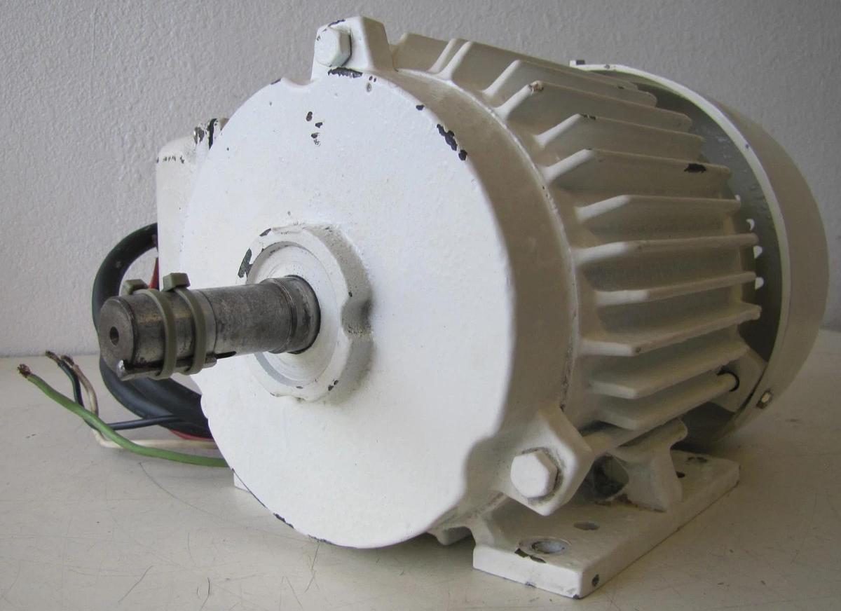 Used Sterling 2 HP Electric Motor 1730 RPM 230/460V 3 Phase 145T 7/8" Dia. Shaft