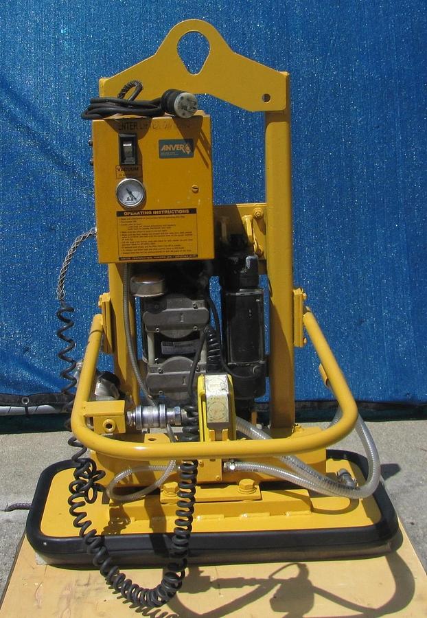 Used Anver 1000 lbs  Electric Powered Vacuum Pad Lifter Lift ET100S-FP 90° Tilting #2