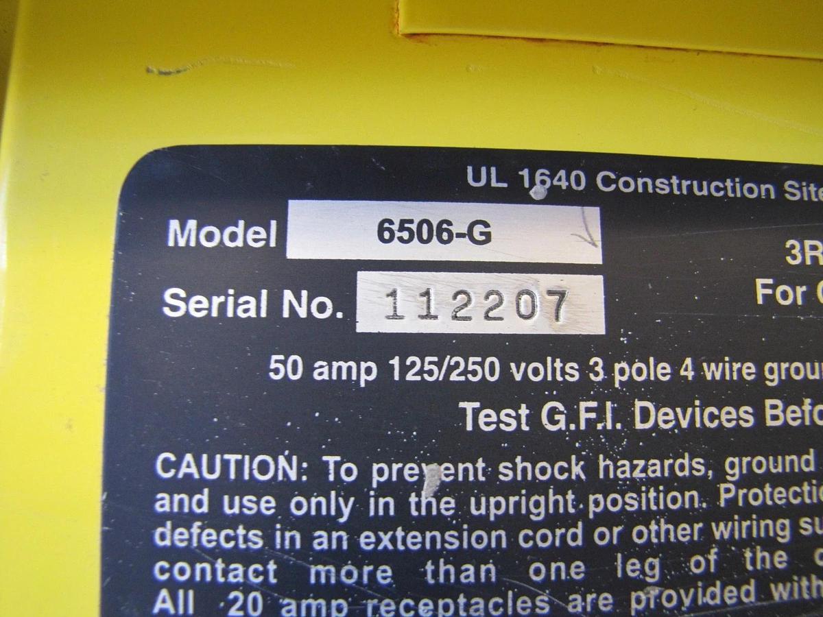 Used CEP 6506-G Spider Temporary Power Distribution Box 50A 125/250V Twist Lock #1