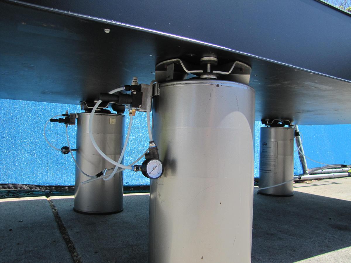 Used Newport MST 8' x 4' Breadboard Optical Table Top with Pneumatic Isolation Legs