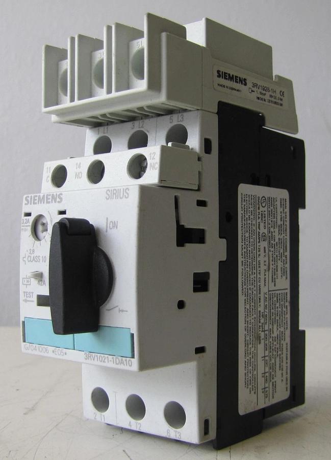 Used Siemens 32A Manual Motor Starter Circuit Breaker 3RV1021-1DA10 690V 32 Amp