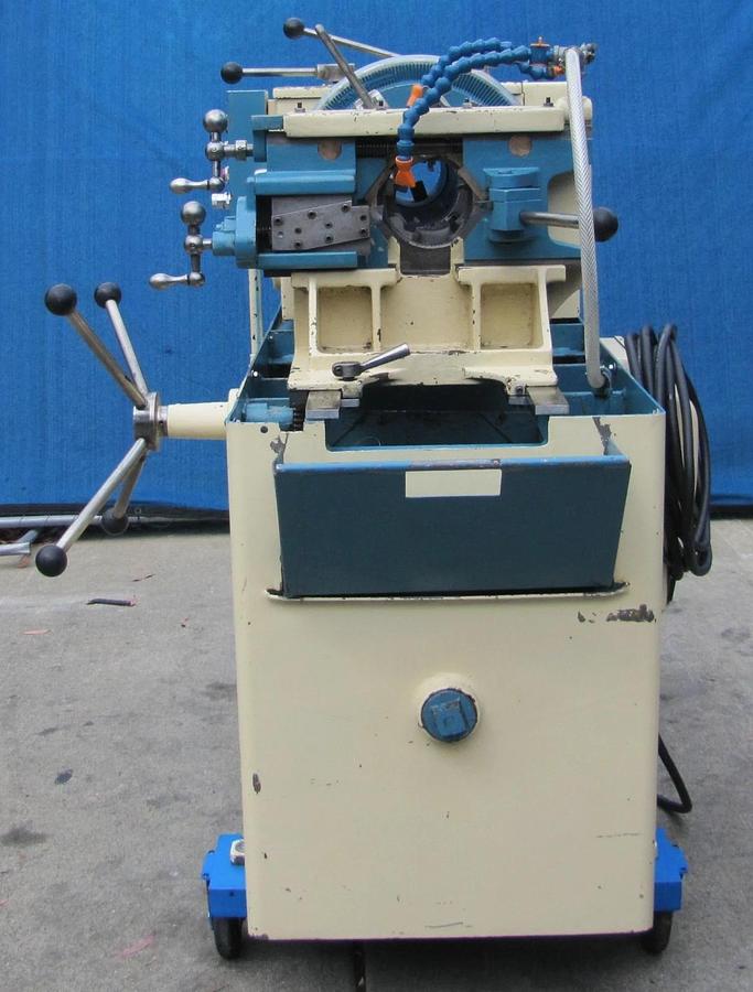 Used Oster 784 Pipe & Bolt Threader 1/2"-4" 3HP 230V 3 Phase Oil Pump 6 Die Heads